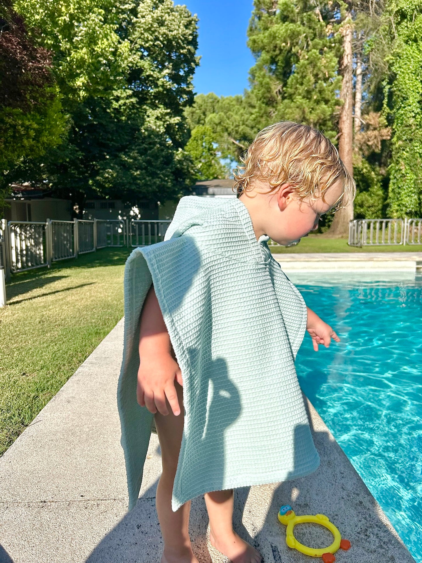 Poncho waffle y rizo