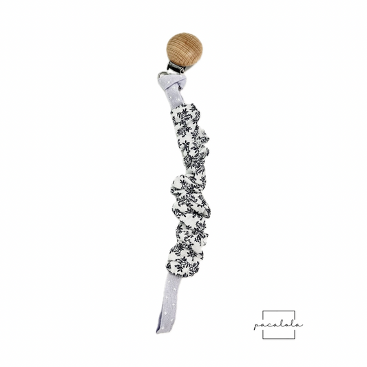 Chupetero fruncido flor azul