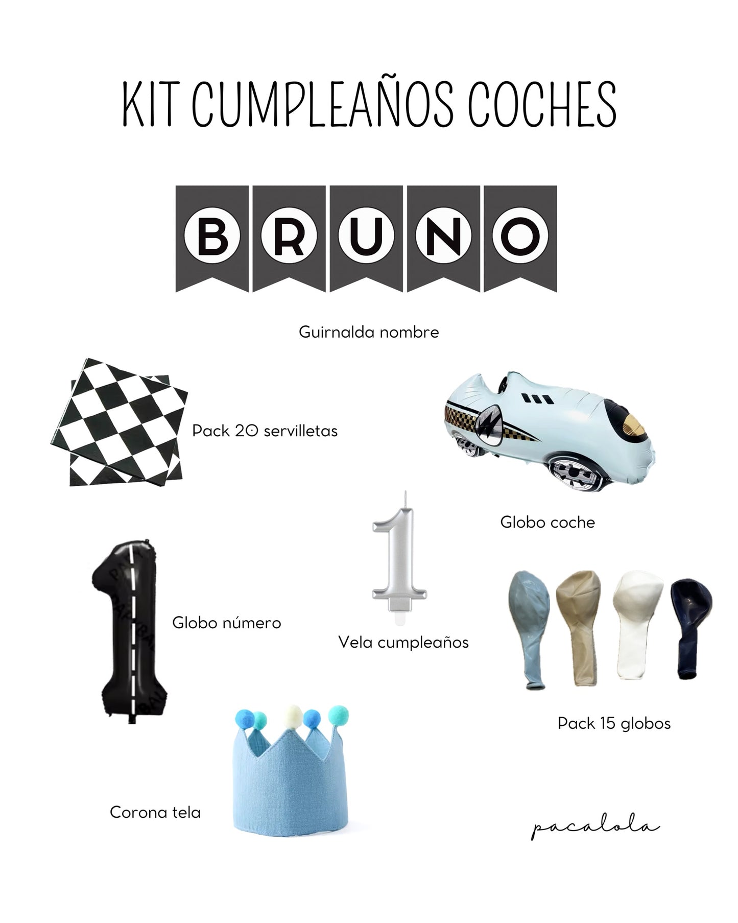 Pack Cumpleaños Coches